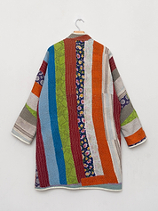 The Sai Quilted Patchwork Kantha Coat