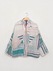 The Ladhiya Quilted Patchwork Kantha Jacket