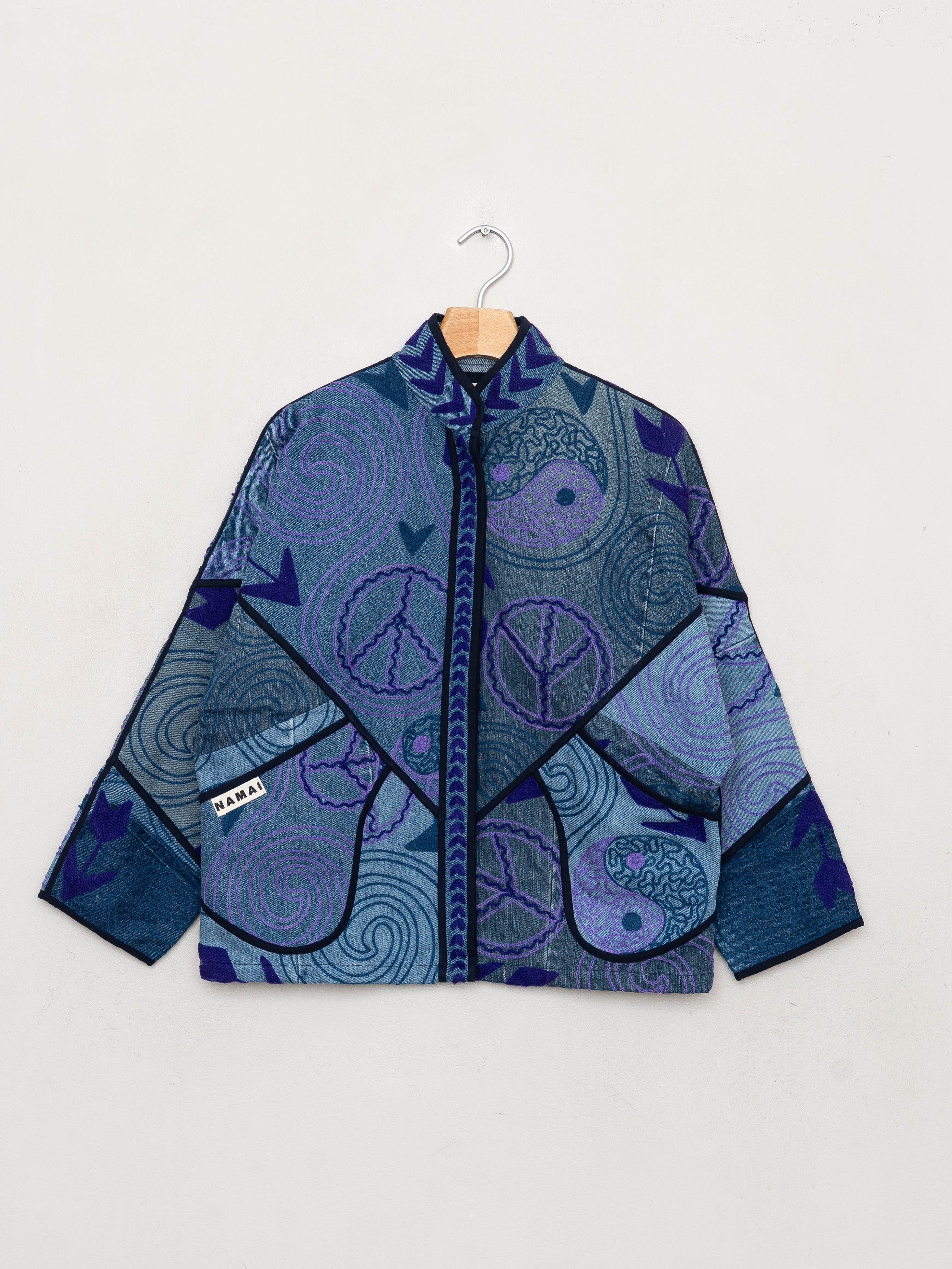 The Ladhiya Denim Suzani Jacket - Small
