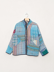 The Ladhiya Petite Quilted Patchwork Kantha Jacket
