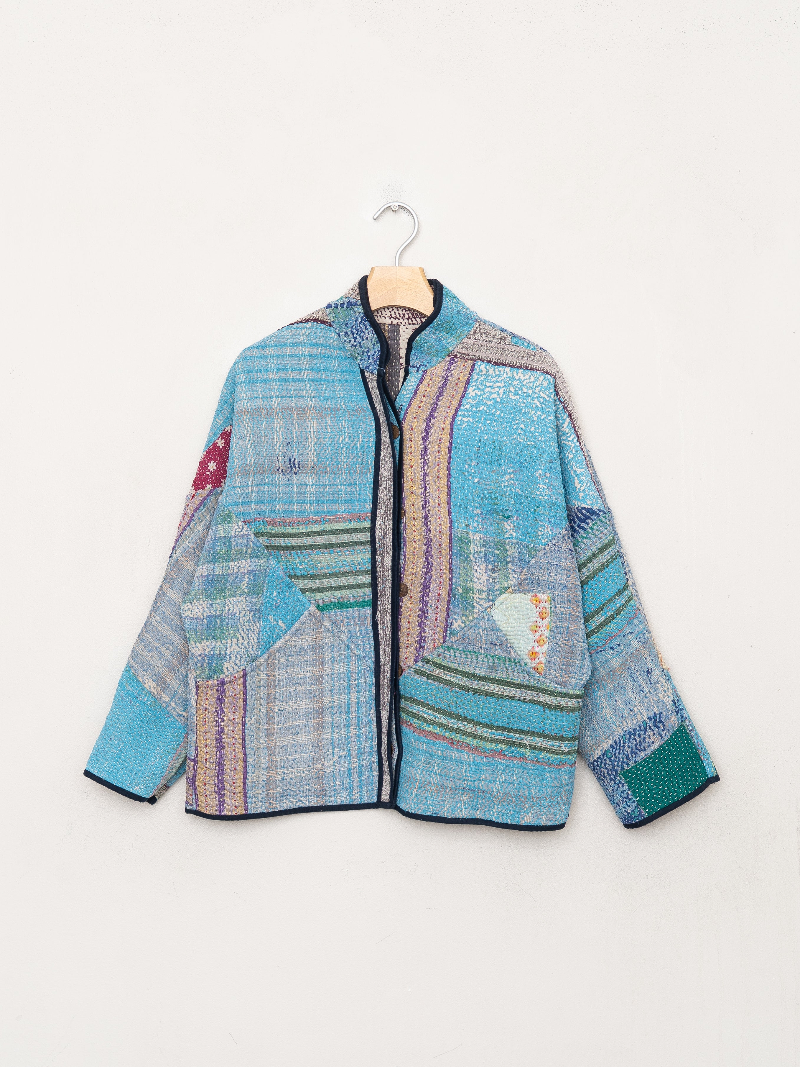 The Ladhiya Petite Quilted Patchwork Kantha Jacket