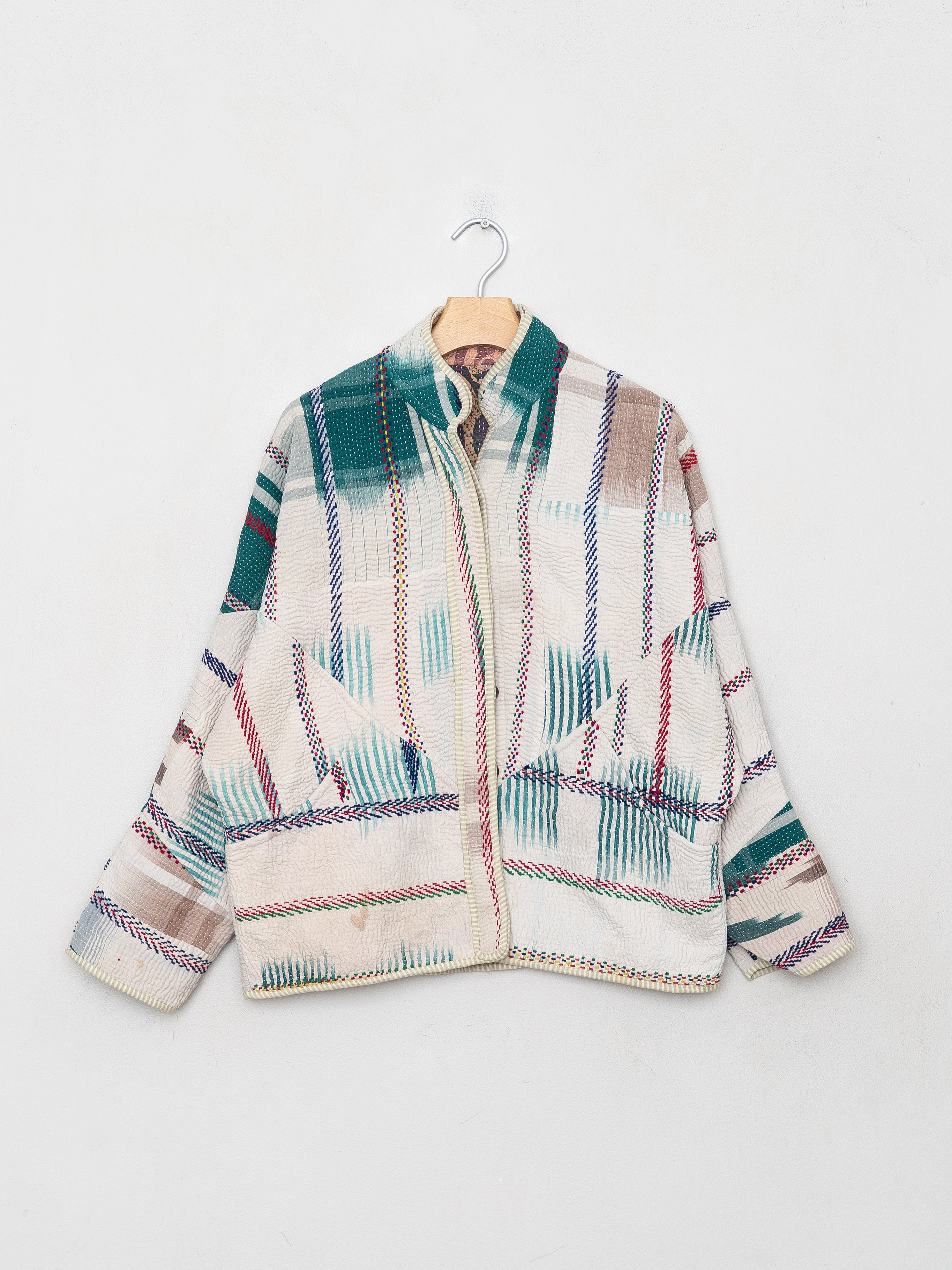 The Ladhiya Petite Quilted Patchwork Kantha Jacket