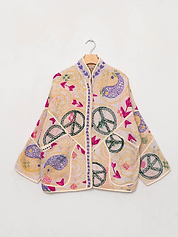 The Ladhiya Quilted Suzani Kantha Jacket