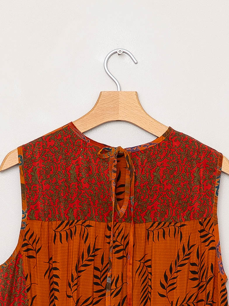 The Anan Long Dress  - Extra Small / Small - Upcycled Silk