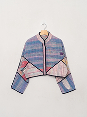 The Kaira Cropped Quilted Patchwork Kantha Jacket Wholesale