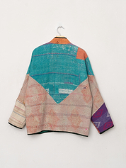 The Ladhiya Quilted Patchwork Kantha Jacket