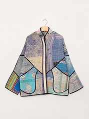 The Ladhiya Quilted Patchwork Kantha Jacket