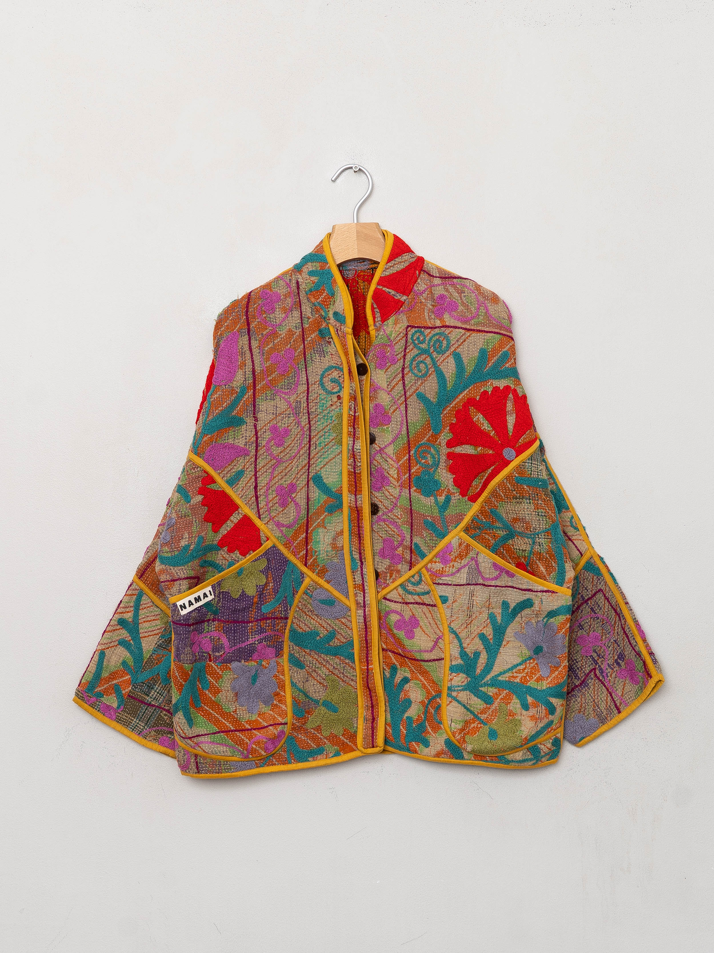 The Ladhiya Quilted Suzani Kantha Jacket