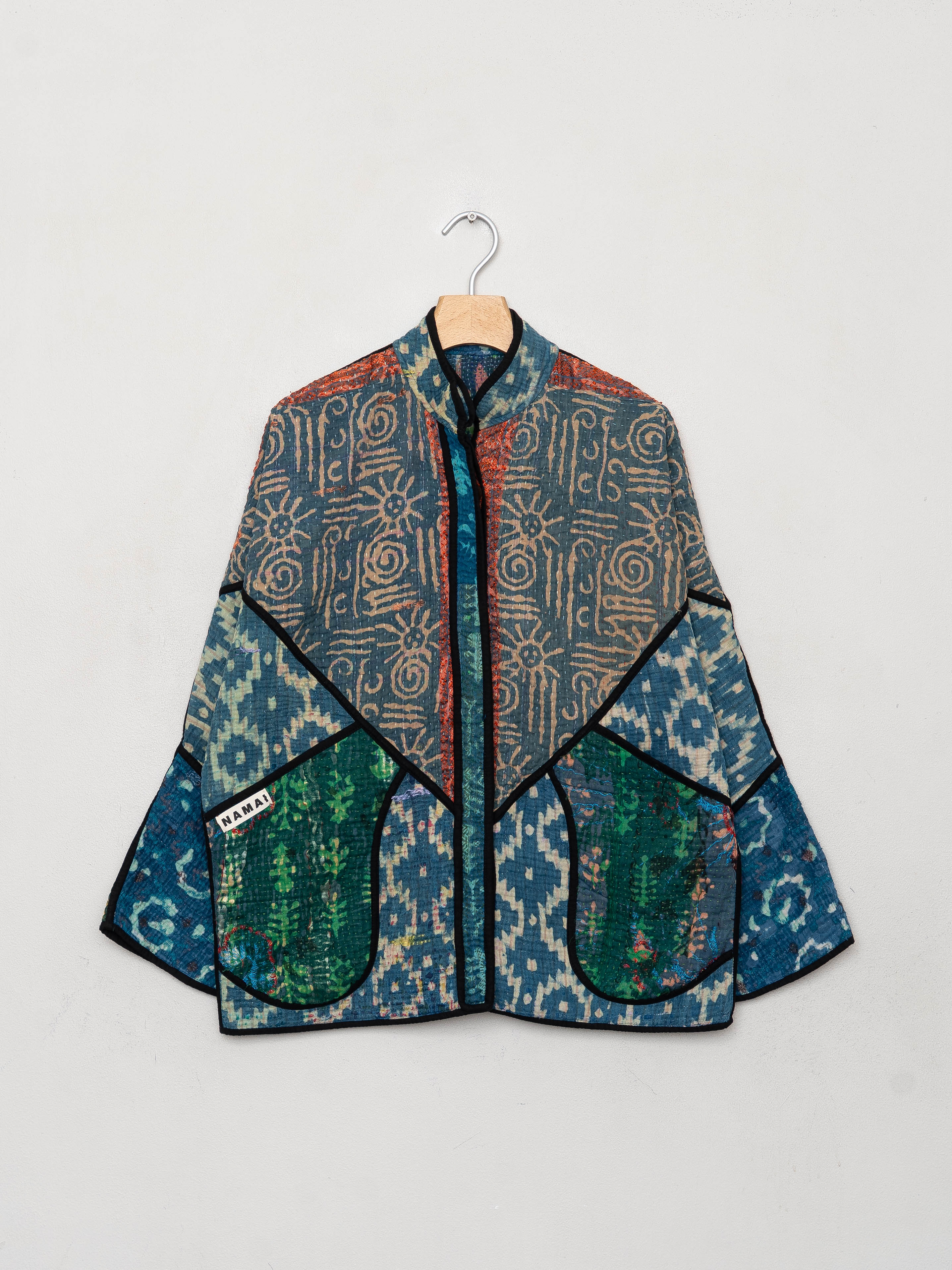 The Ladhiya Quilted Indigo Kantha Jacket Wholesale