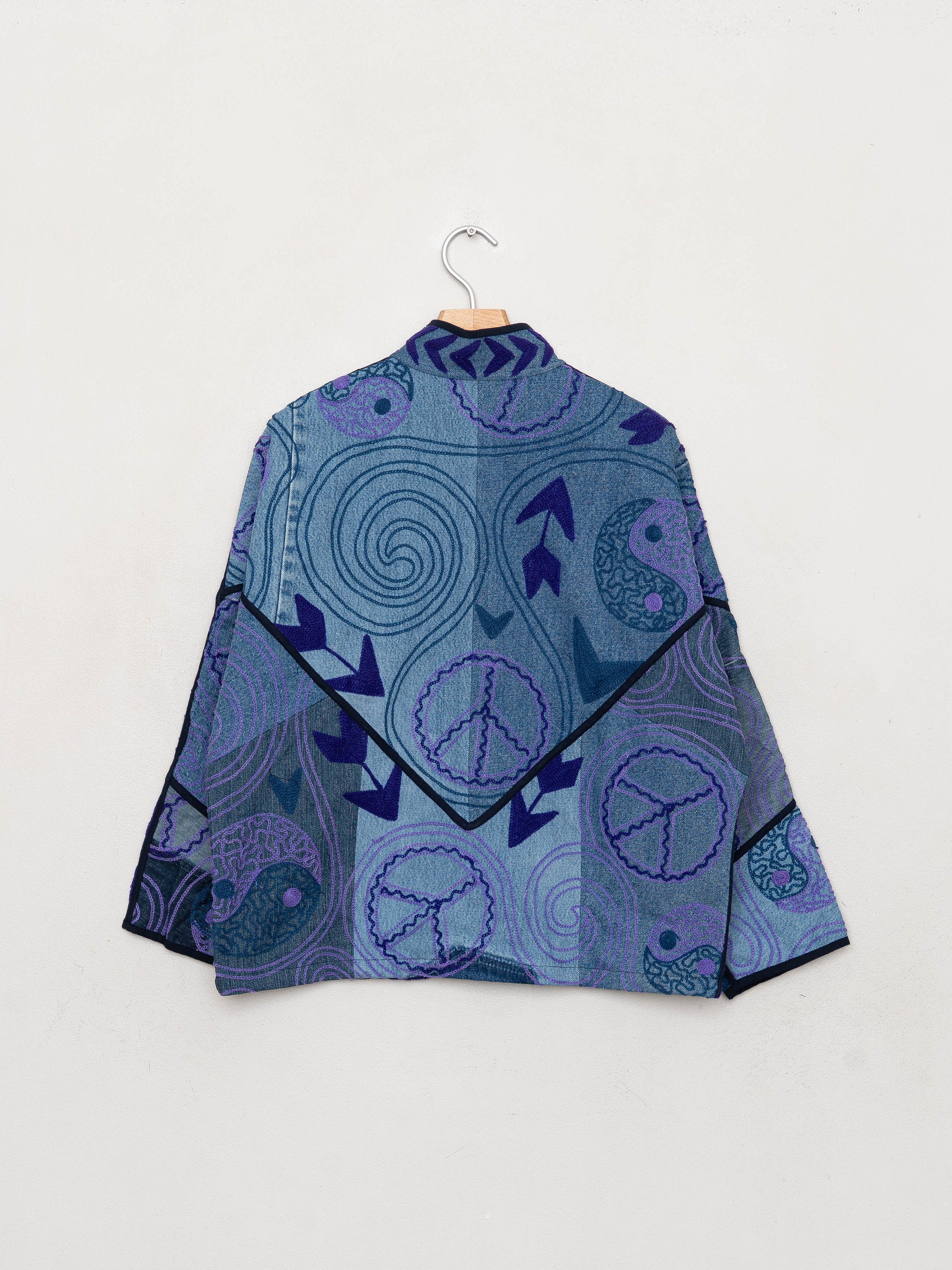 The Ladhiya Denim Suzani Jacket - Small