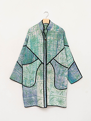 The Sai Quilted Suzani Kantha Coat