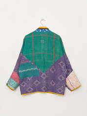 The Ladhiya Quilted Patchwork Kantha Jacket