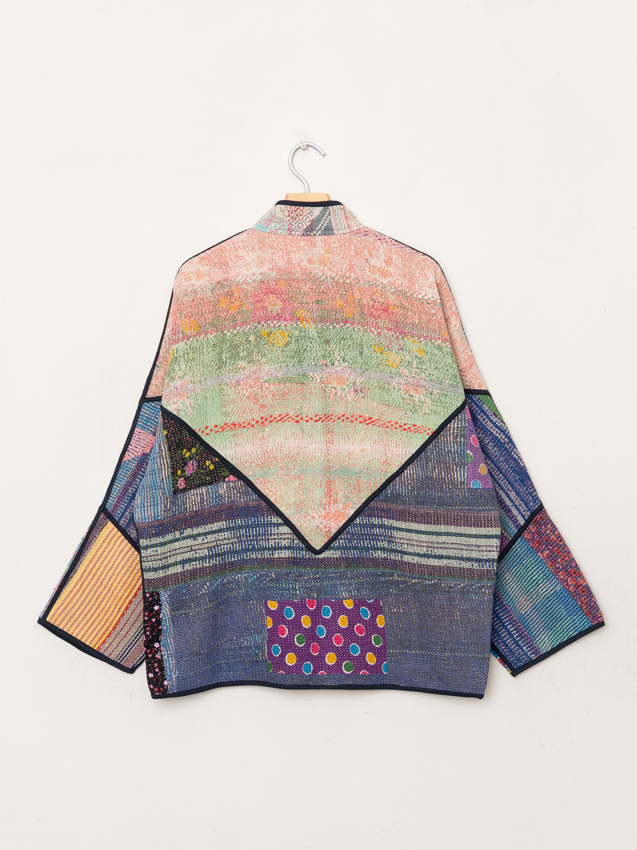 The Ladhiya Quilted Patchwork Kantha Jacket