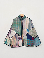 The Ladhiya Quilted Patchwork Kantha Jacket