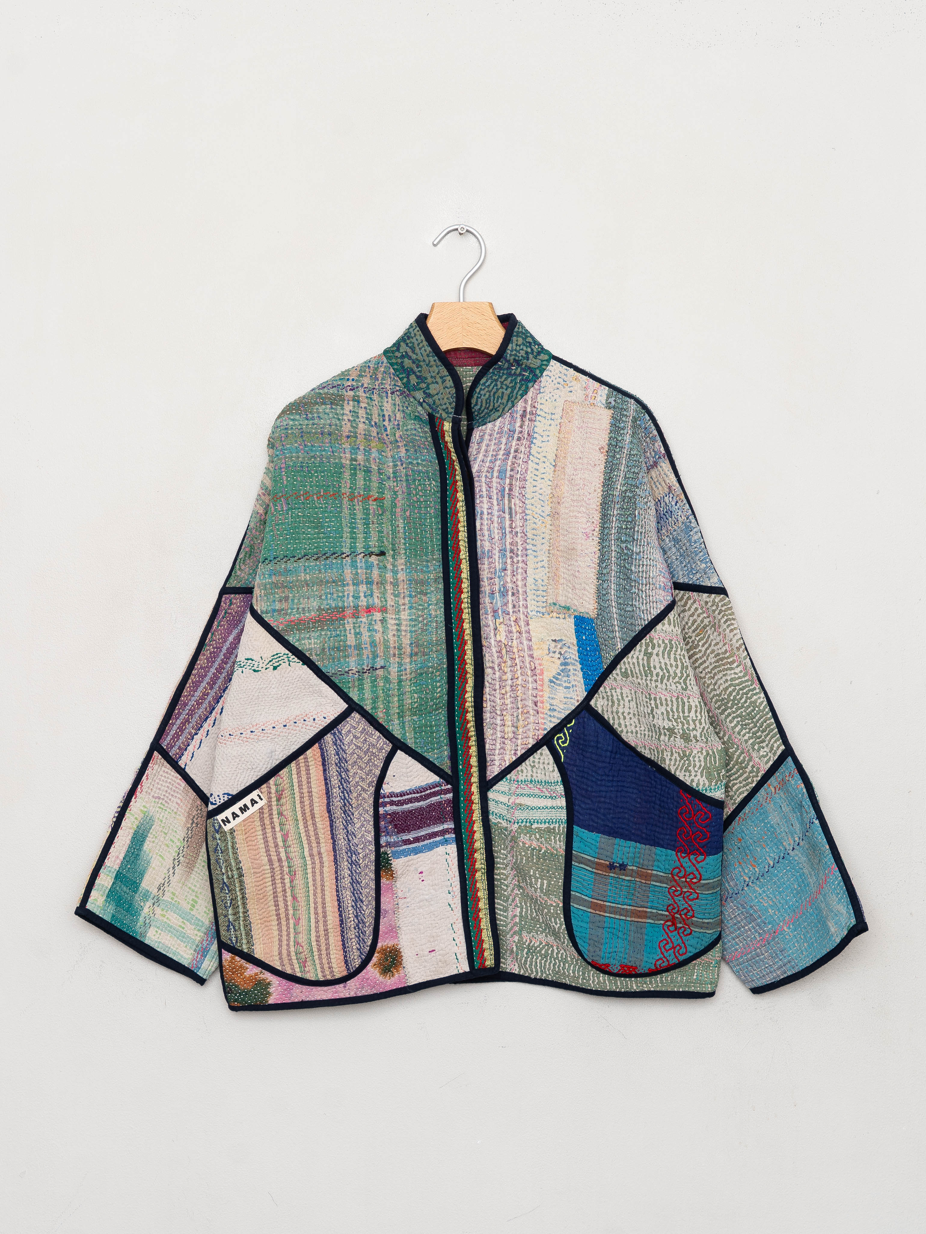 The Ladhiya Quilted Patchwork Kantha Jacket