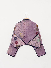 The Kaira Cropped Suzani Quilted Kantha Jacket