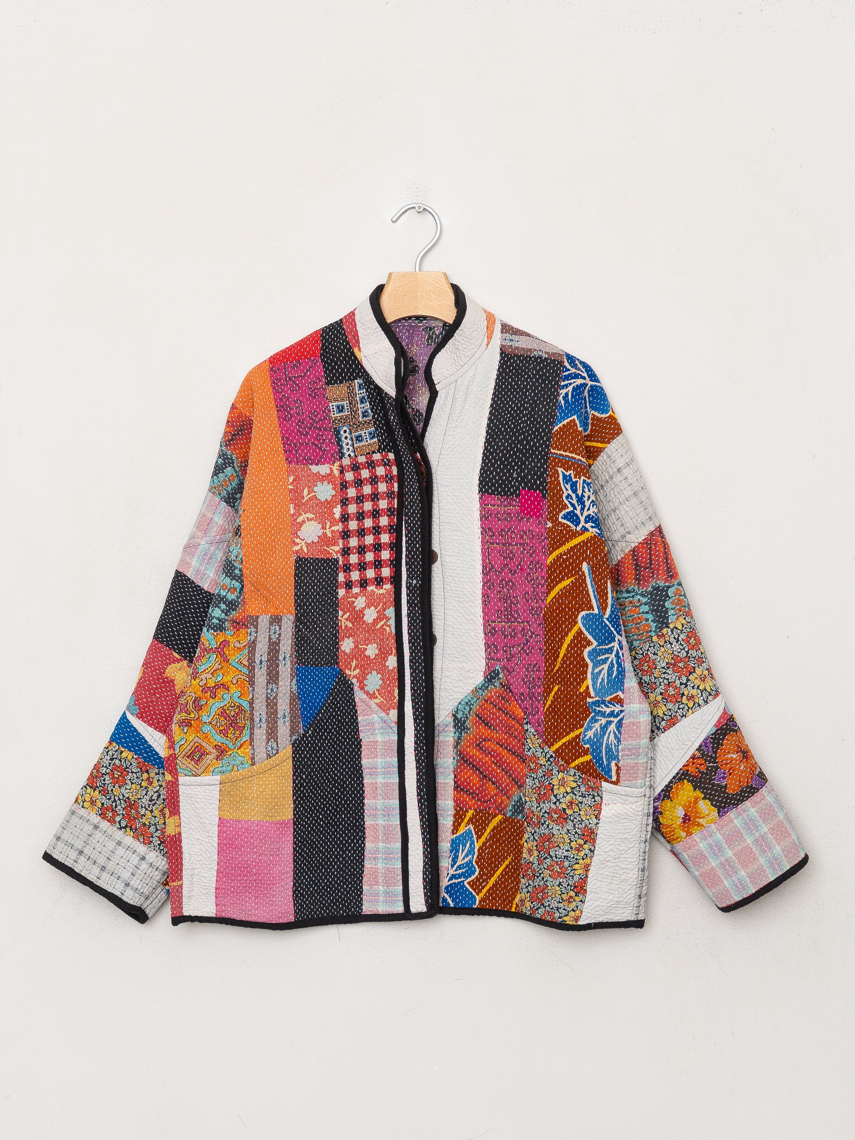 The Ladhiya Quilted Patchwork Kantha Jacket