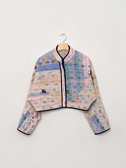 The Kaira Cropped Quilted Patchwork Kantha Jacket Wholesale