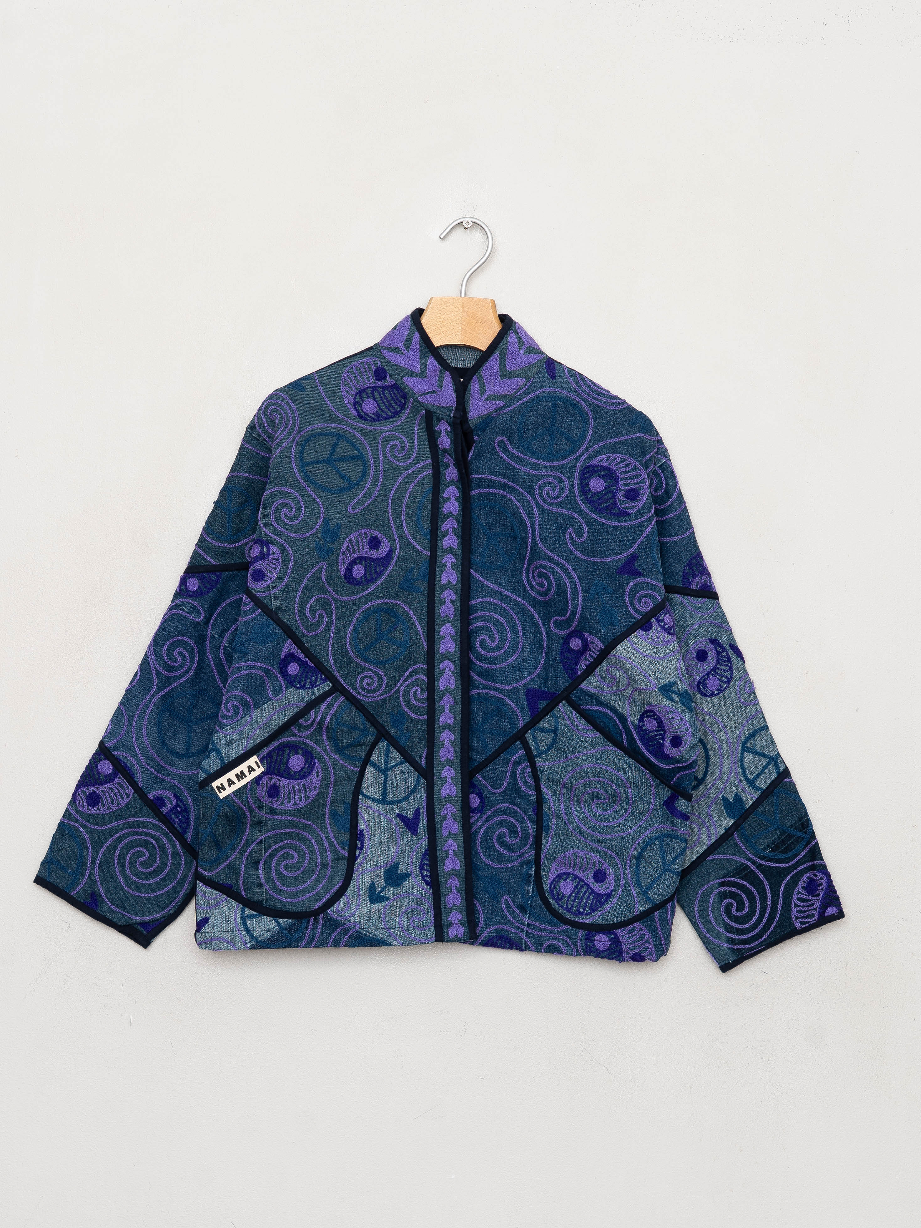 The Ladhiya Denim Suzani Jacket - Small