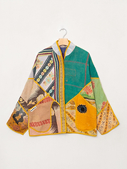 The Ladhiya Quilted Patchwork Kantha Jacket