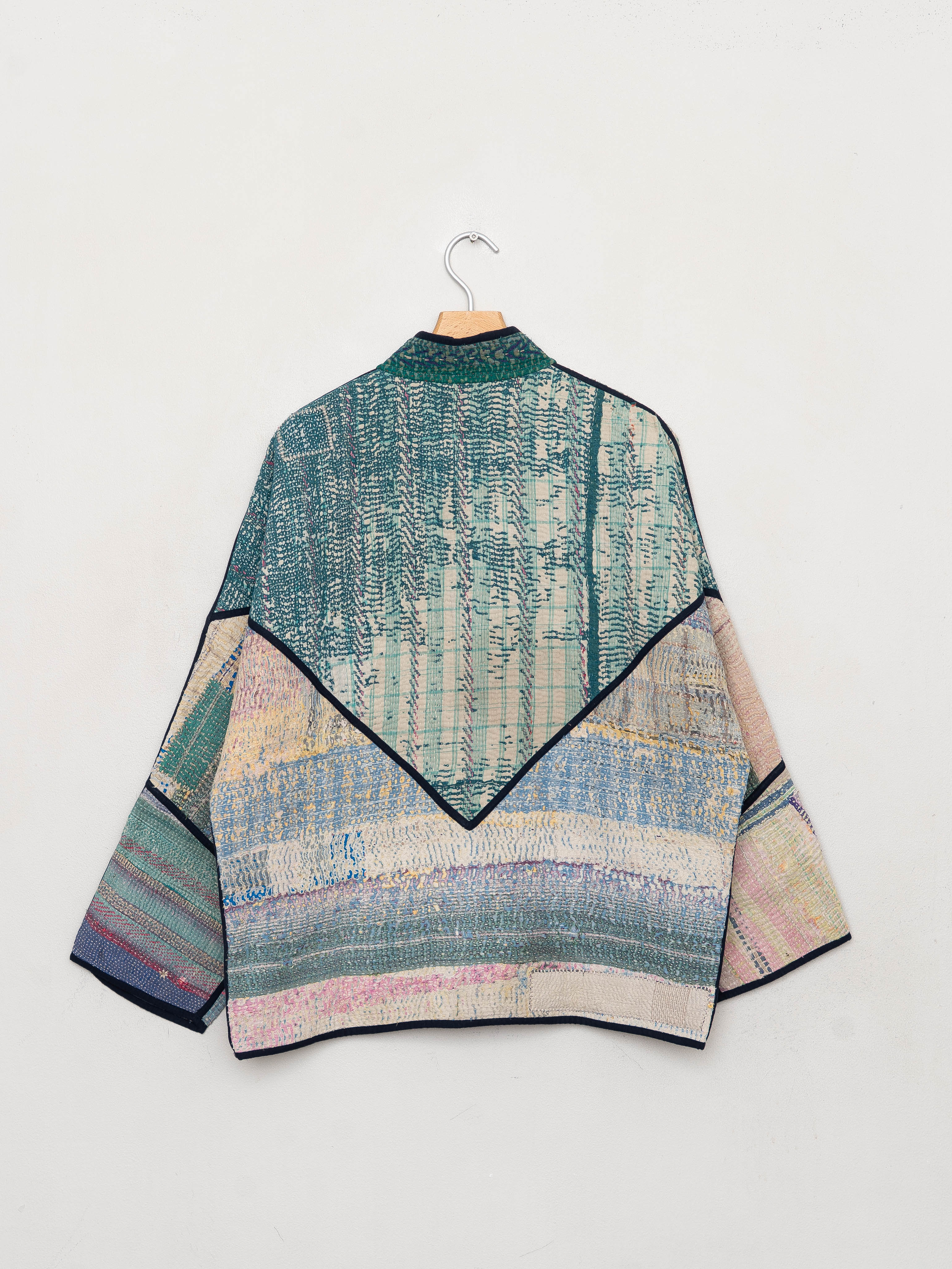 The Ladhiya Quilted Patchwork Kantha Jacket
