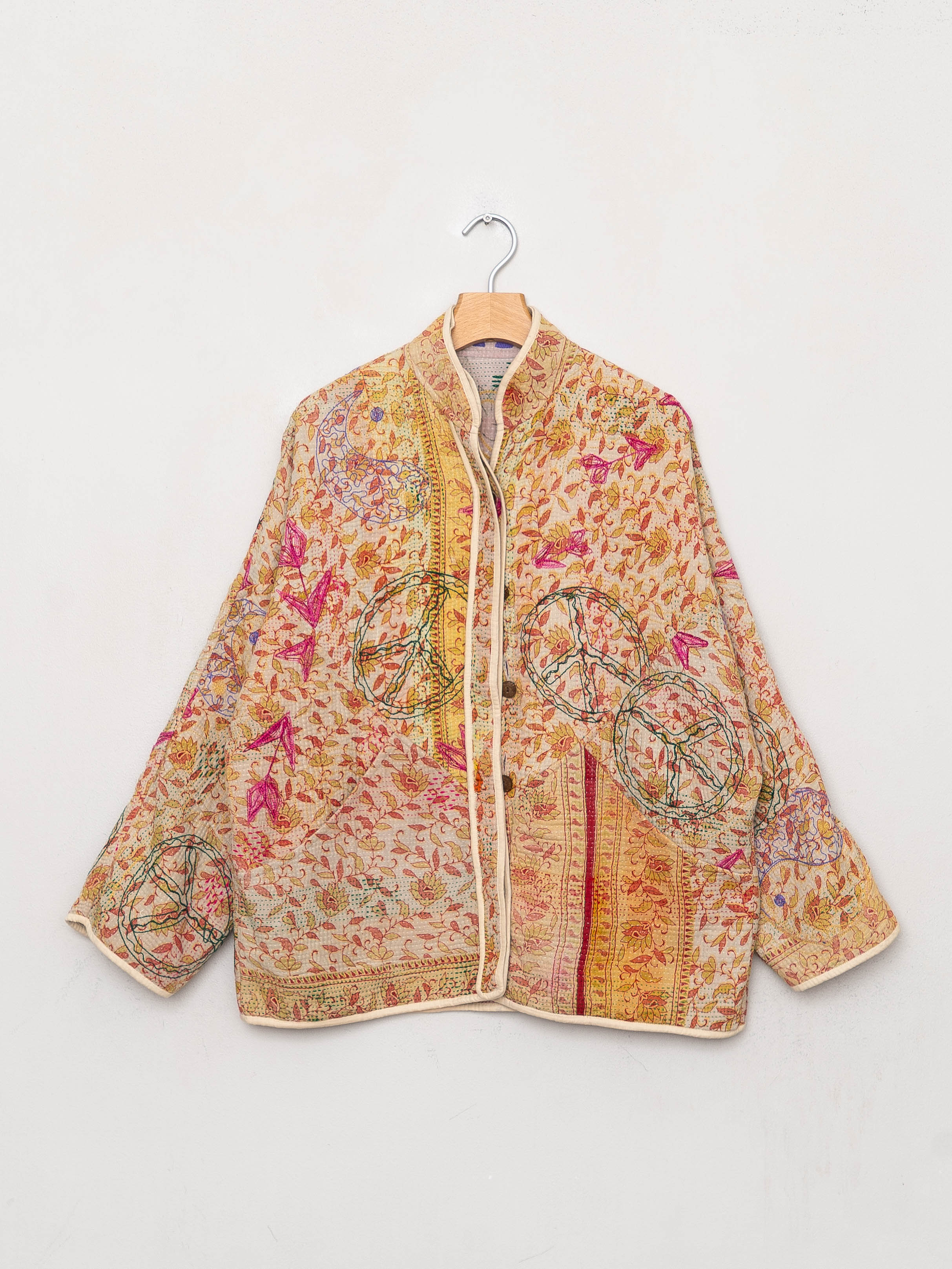 The Ladhiya Quilted Suzani Kantha Jacket