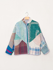 The Ladhiya Petite Quilted Patchwork Kantha Jacket