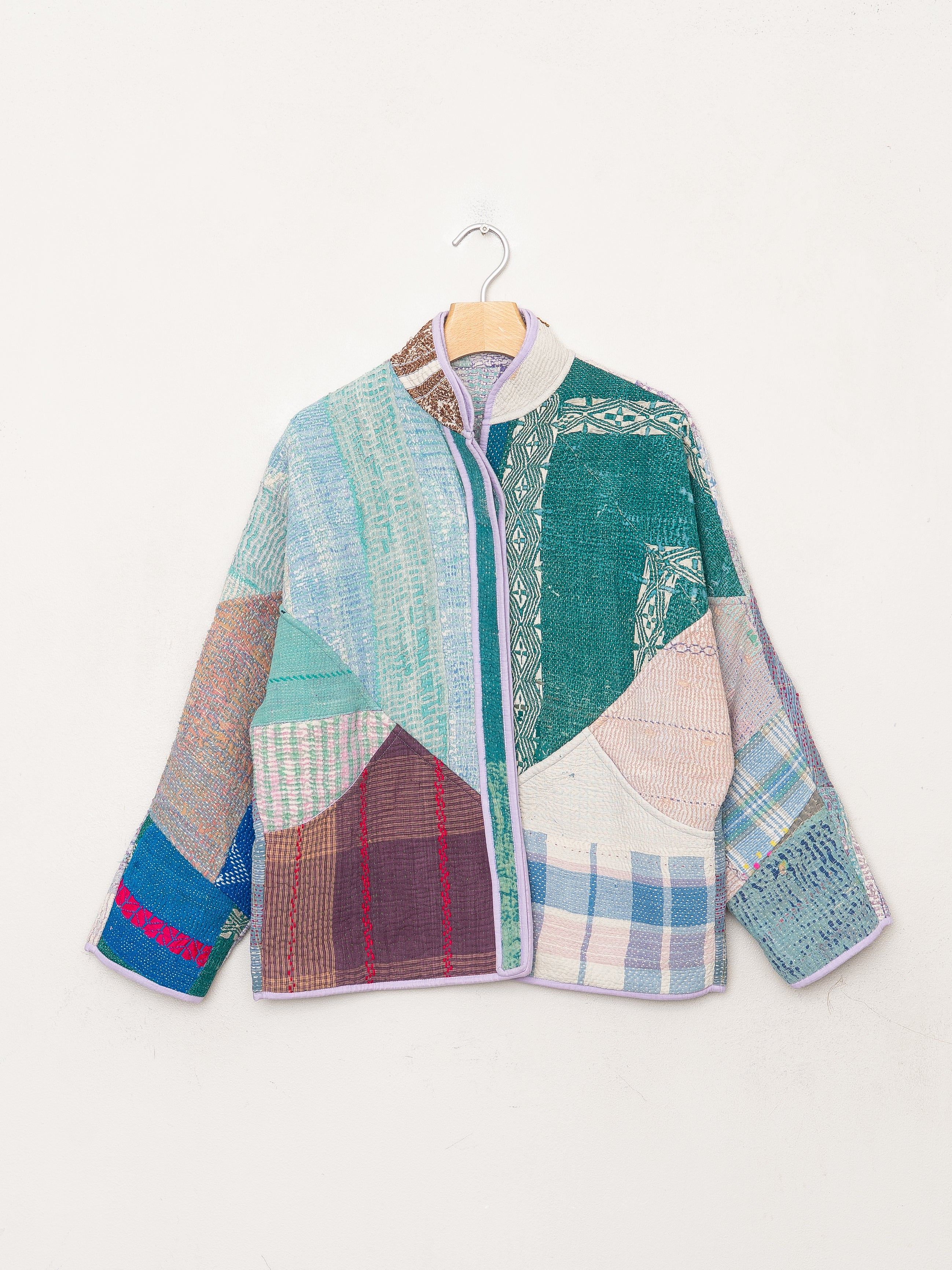 The Ladhiya Petite Quilted Patchwork Kantha Jacket