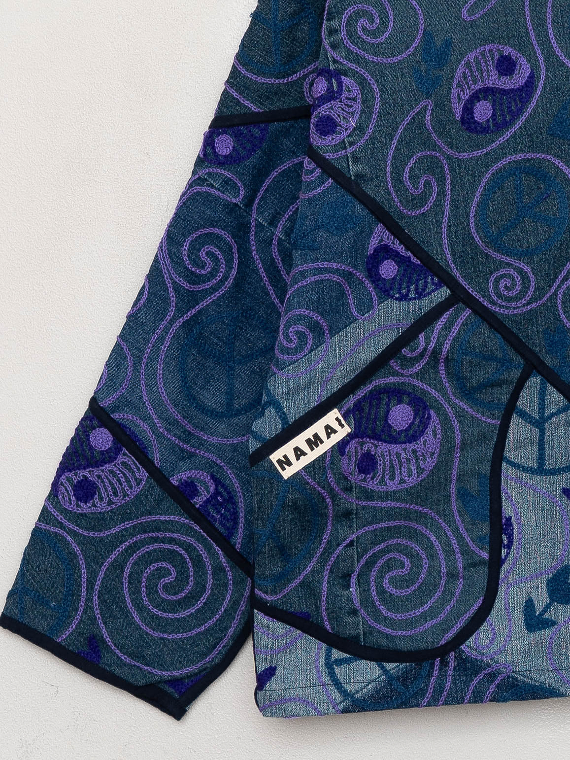 The Ladhiya Denim Suzani Jacket - Small