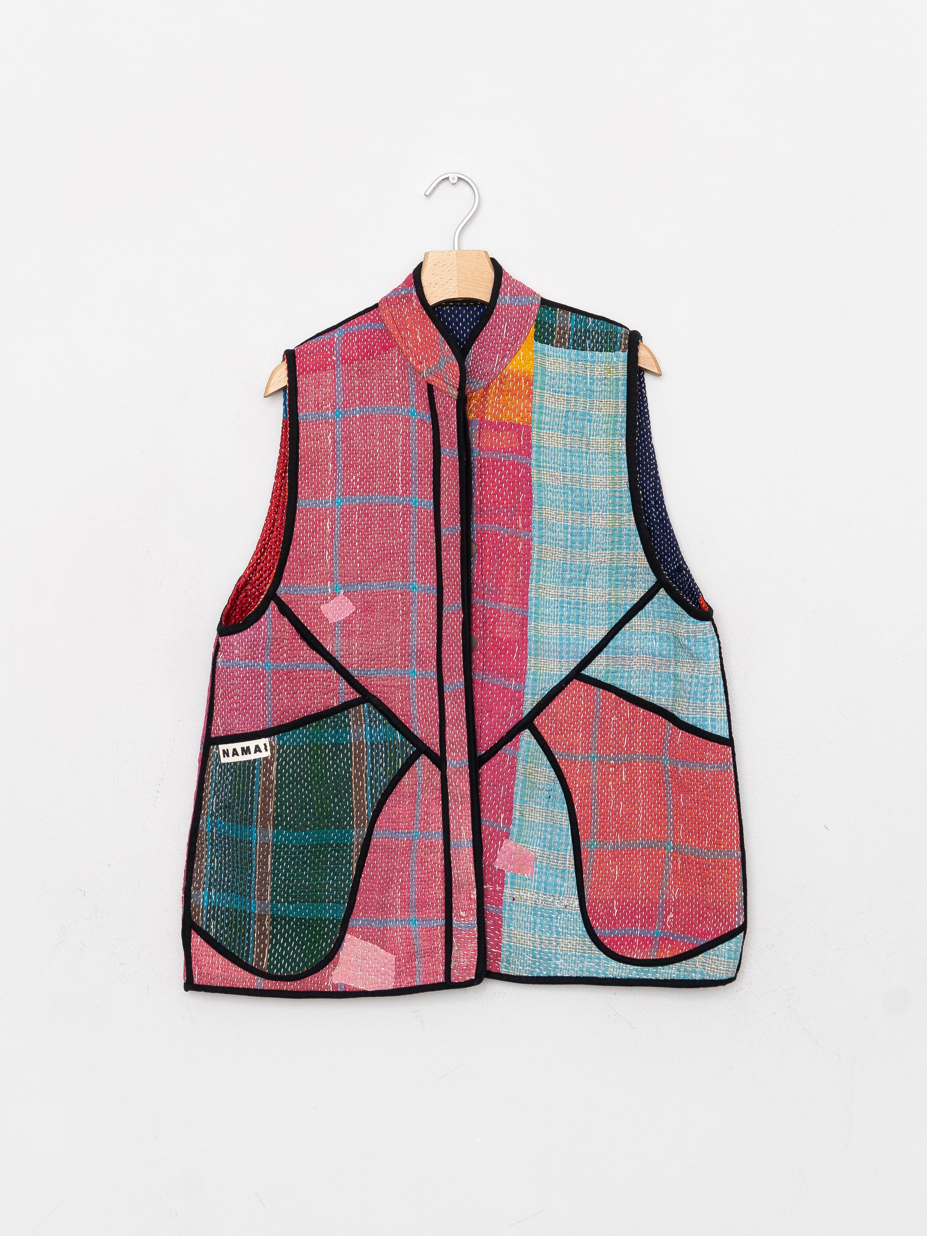 The Ladhiya Quilted Patchwork Kantha Vest