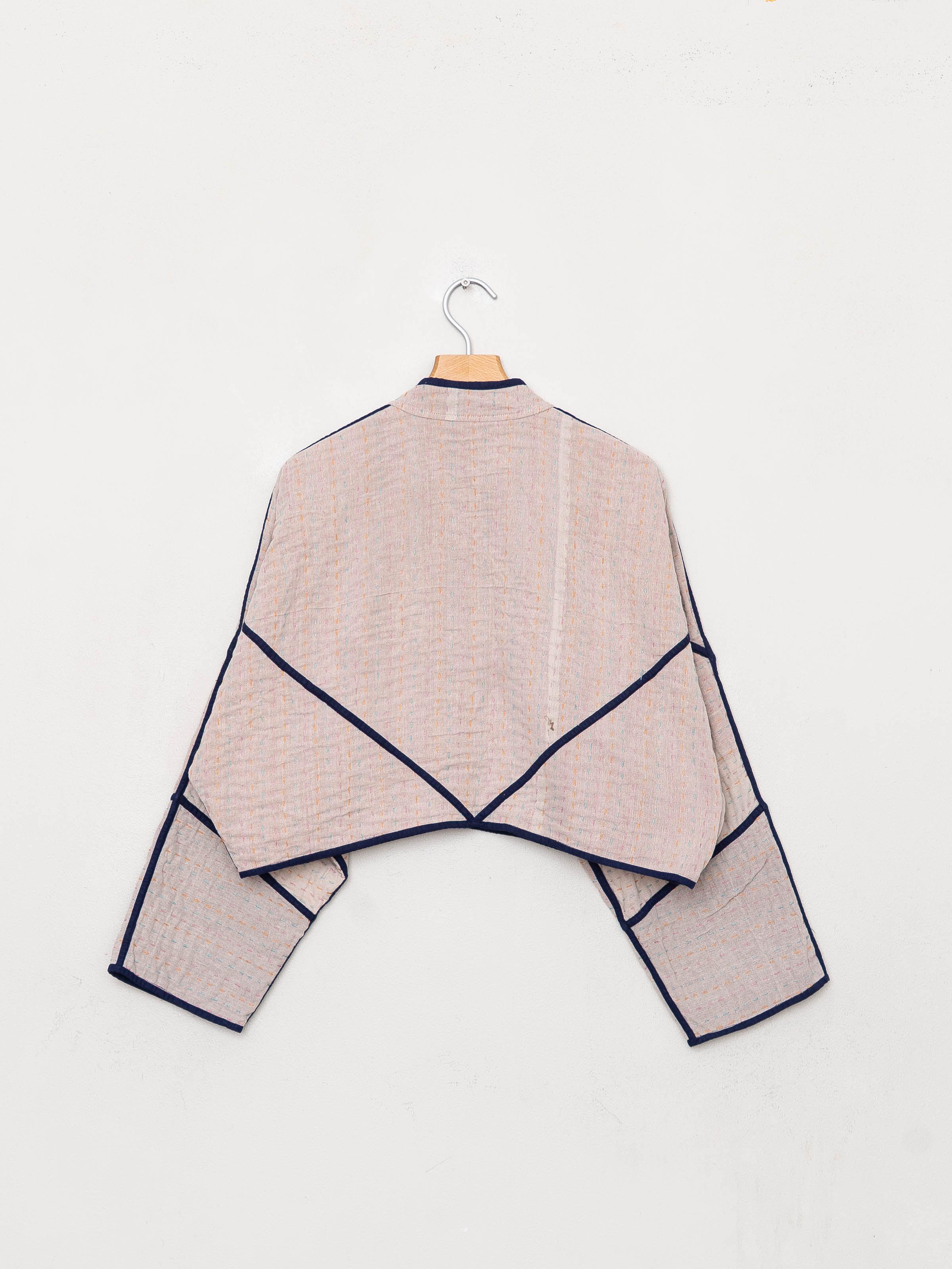 The Kaira Cropped Suzani Cut Out Kantha Jacket