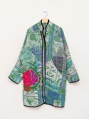 The Sai Quilted Suzani Kantha Coat