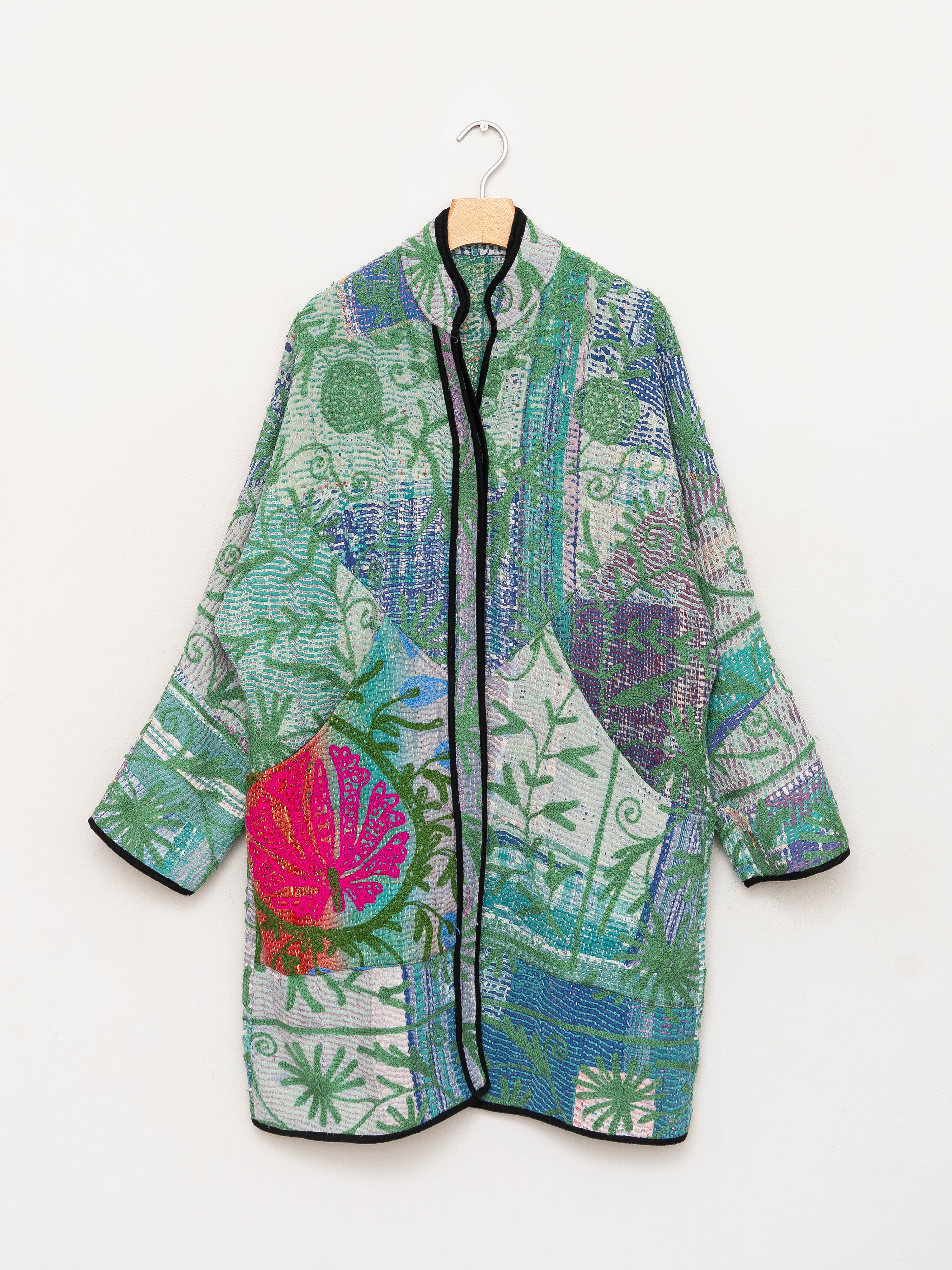 The Sai Quilted Suzani Kantha Coat