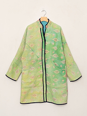 The Sai Quilted Patchwork Kantha Coat