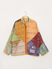 The Ladhiya Quilted Patchwork Kantha Jacket