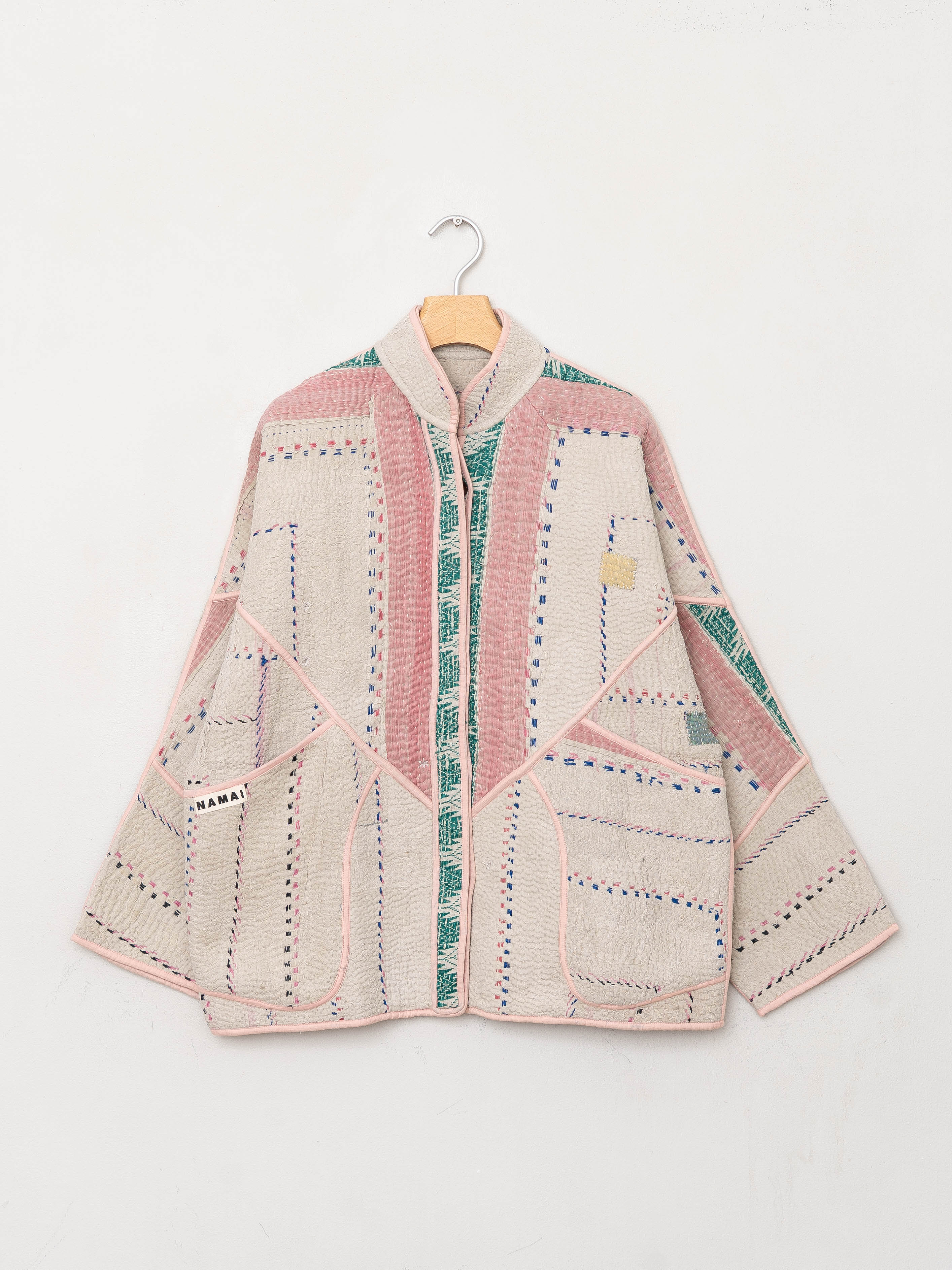 The Ladhiya Quilted Patchwork Kantha Jacket