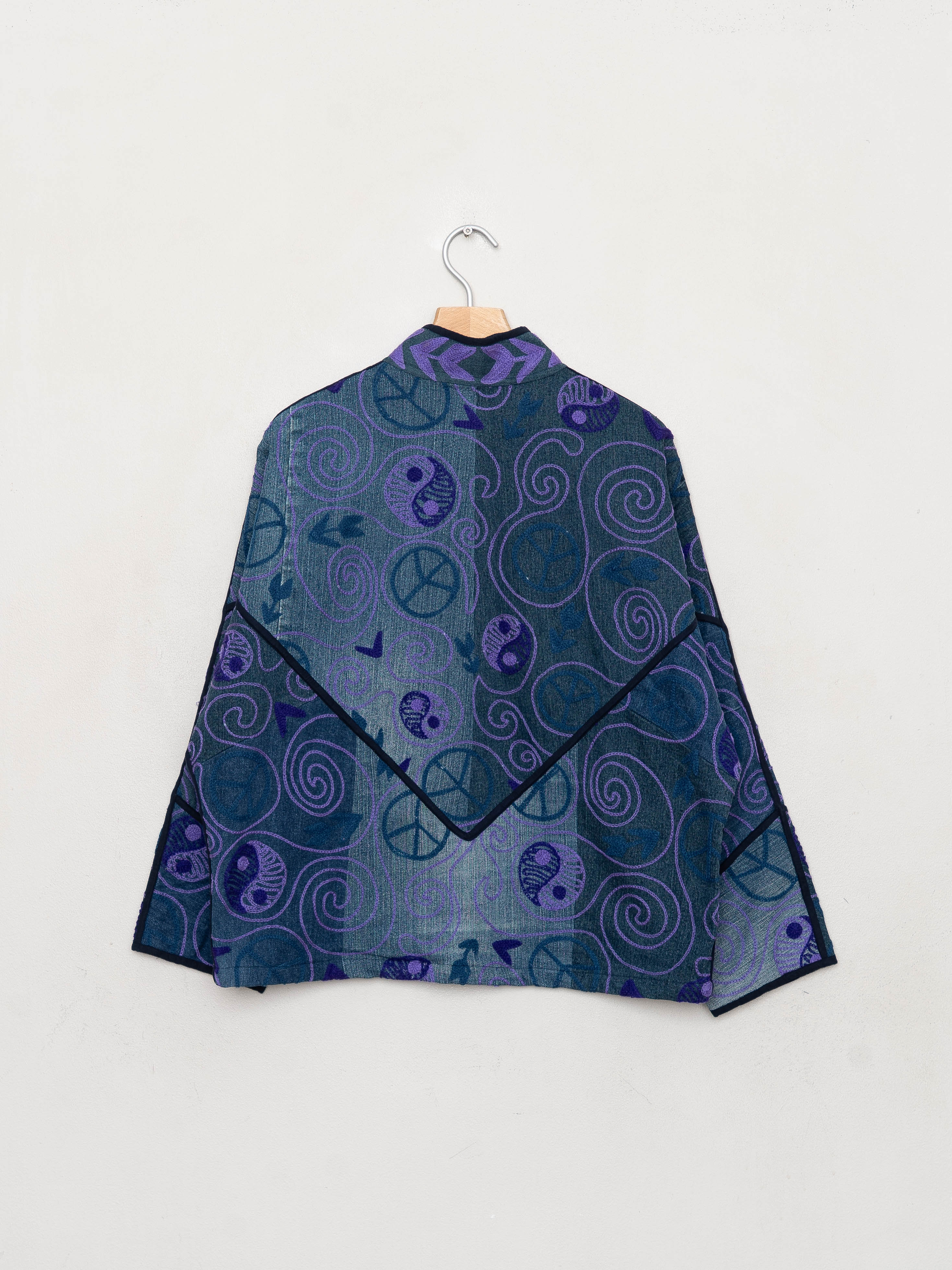 The Ladhiya Denim Suzani Jacket - Small