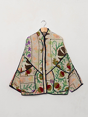 The Ladhiya Quilted Suzani Kantha Jacket