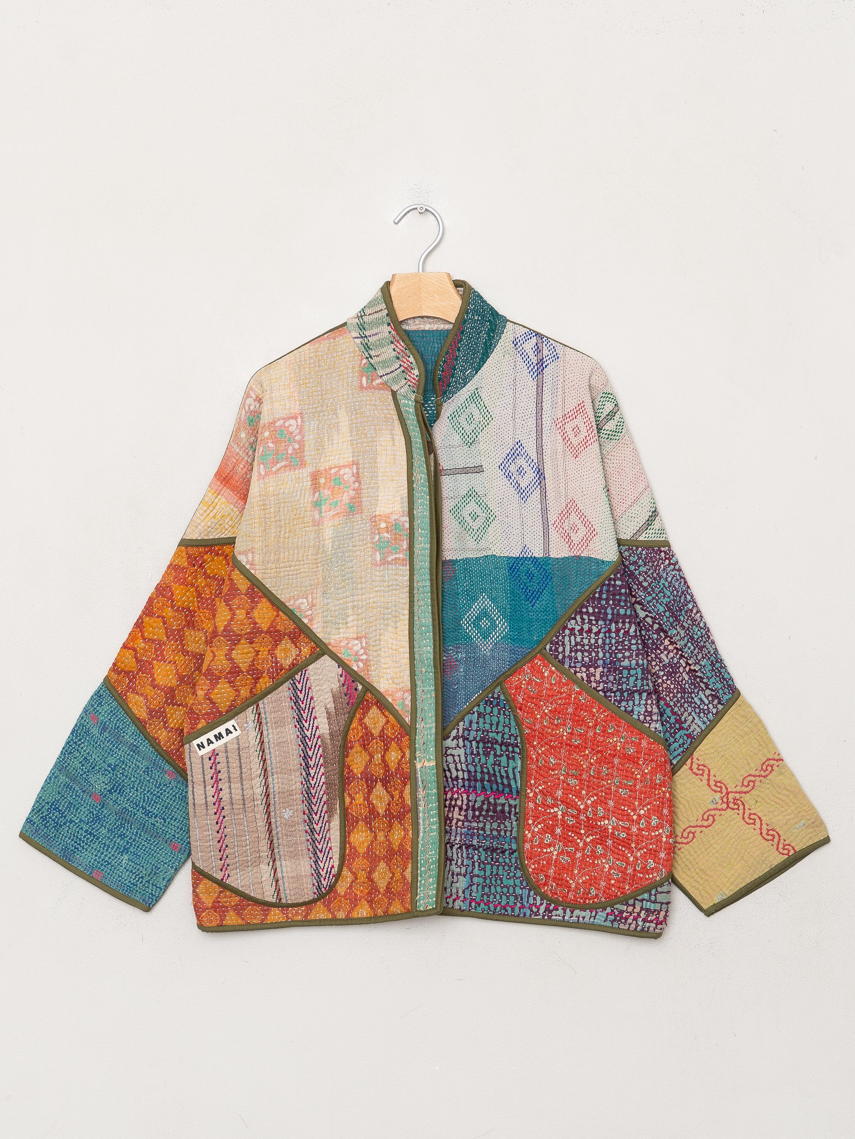 The Ladhiya Quilted Patchwork Kantha Jacket