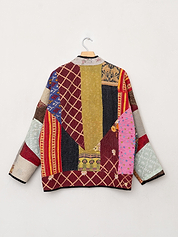 The Ladhiya Quilted Patchwork Kantha Jacket