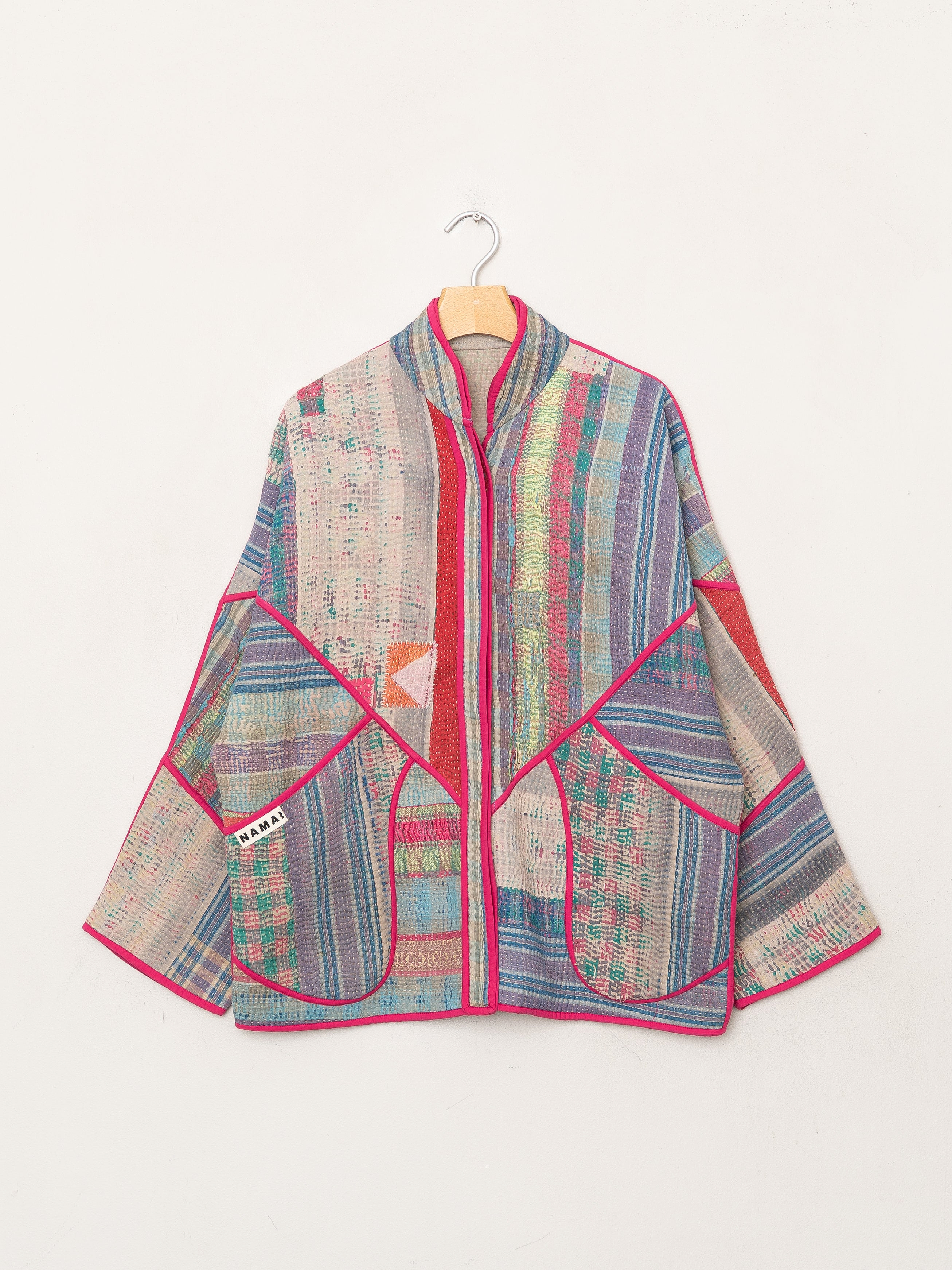 The Ladhiya Quilted Patchwork Kantha Jacket