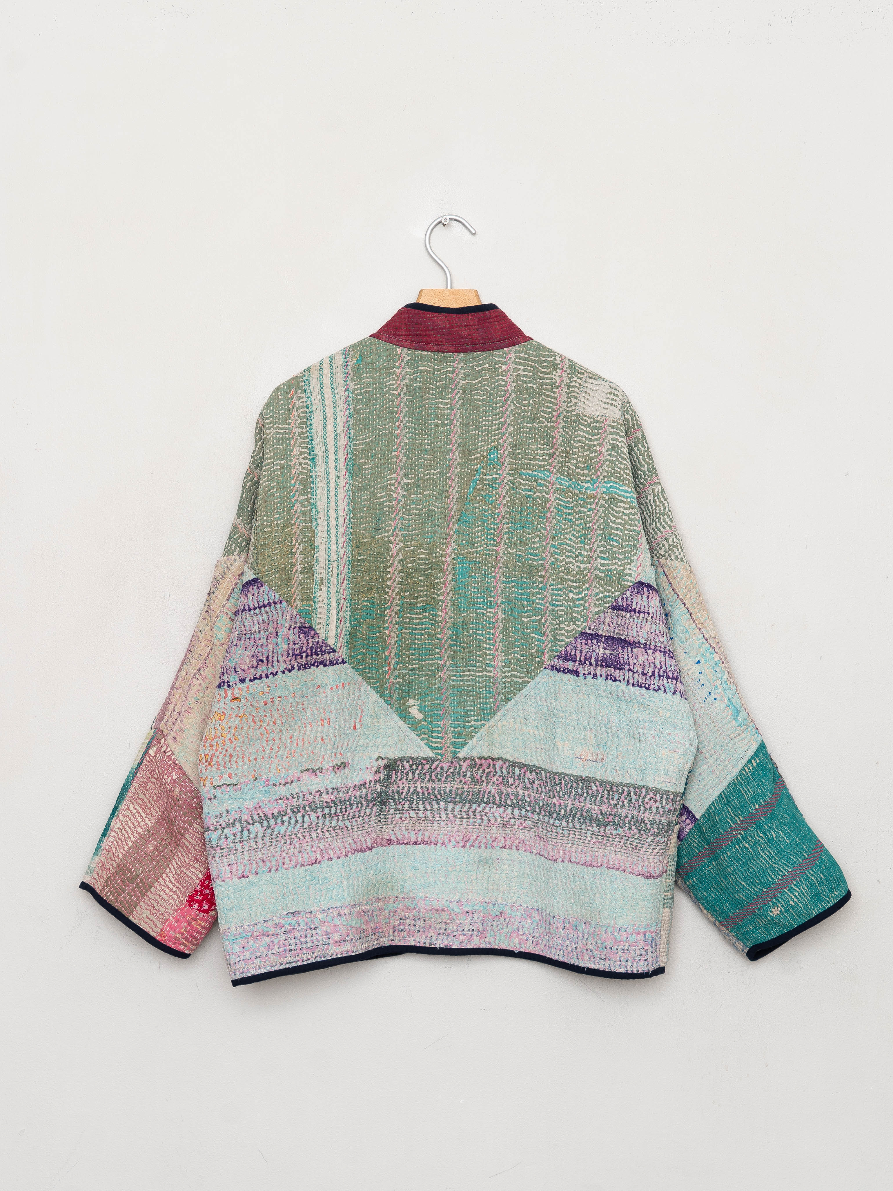 The Ladhiya Quilted Patchwork Kantha Jacket