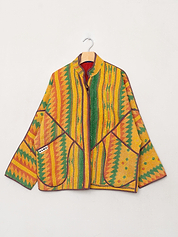 The Ladhiya Quilted Patchwork Kantha Jacket