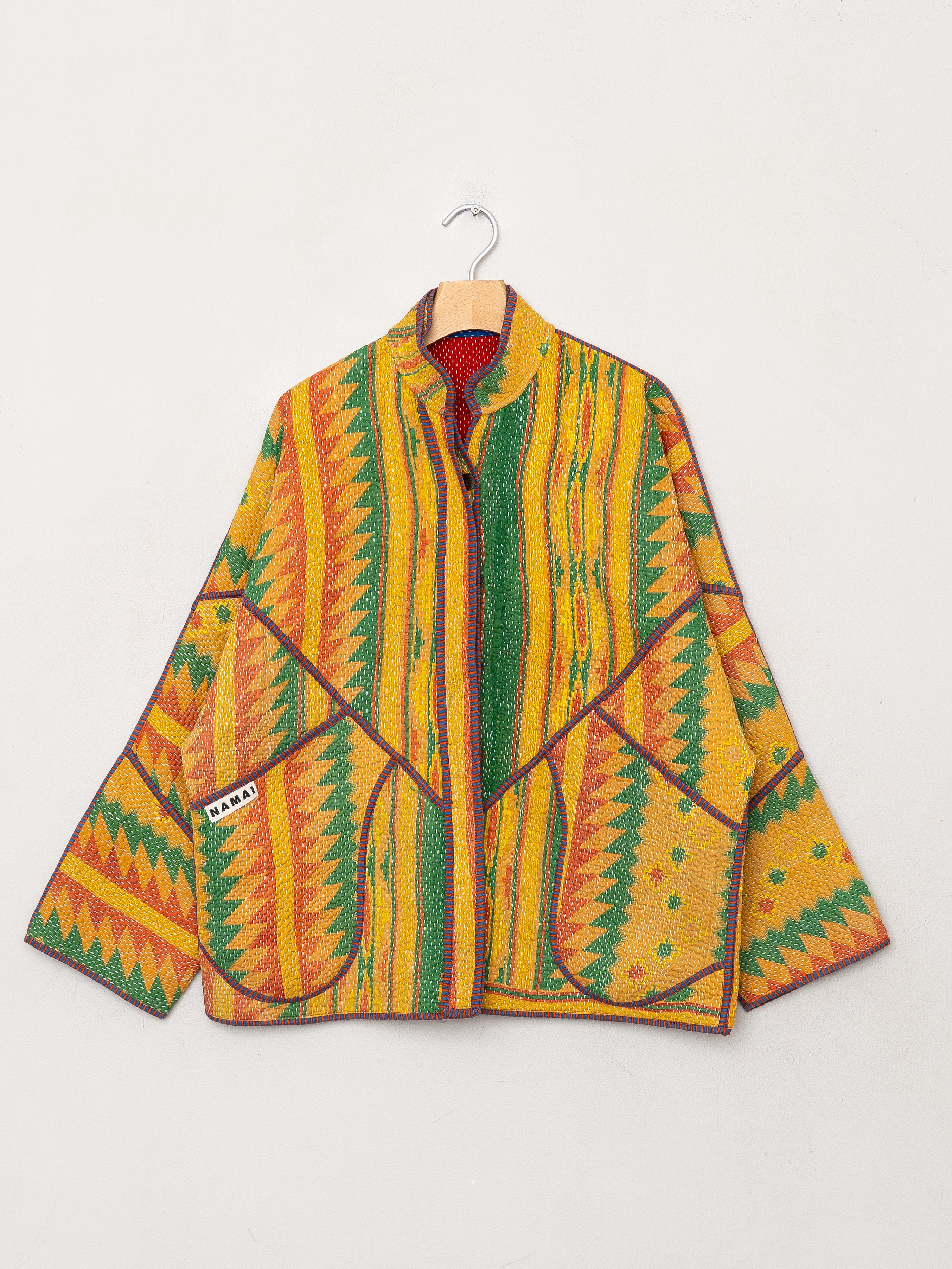 The Ladhiya Quilted Patchwork Kantha Jacket