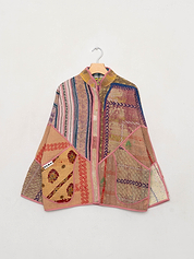 The Ladhiya Quilted Patchwork Kantha Jacket
