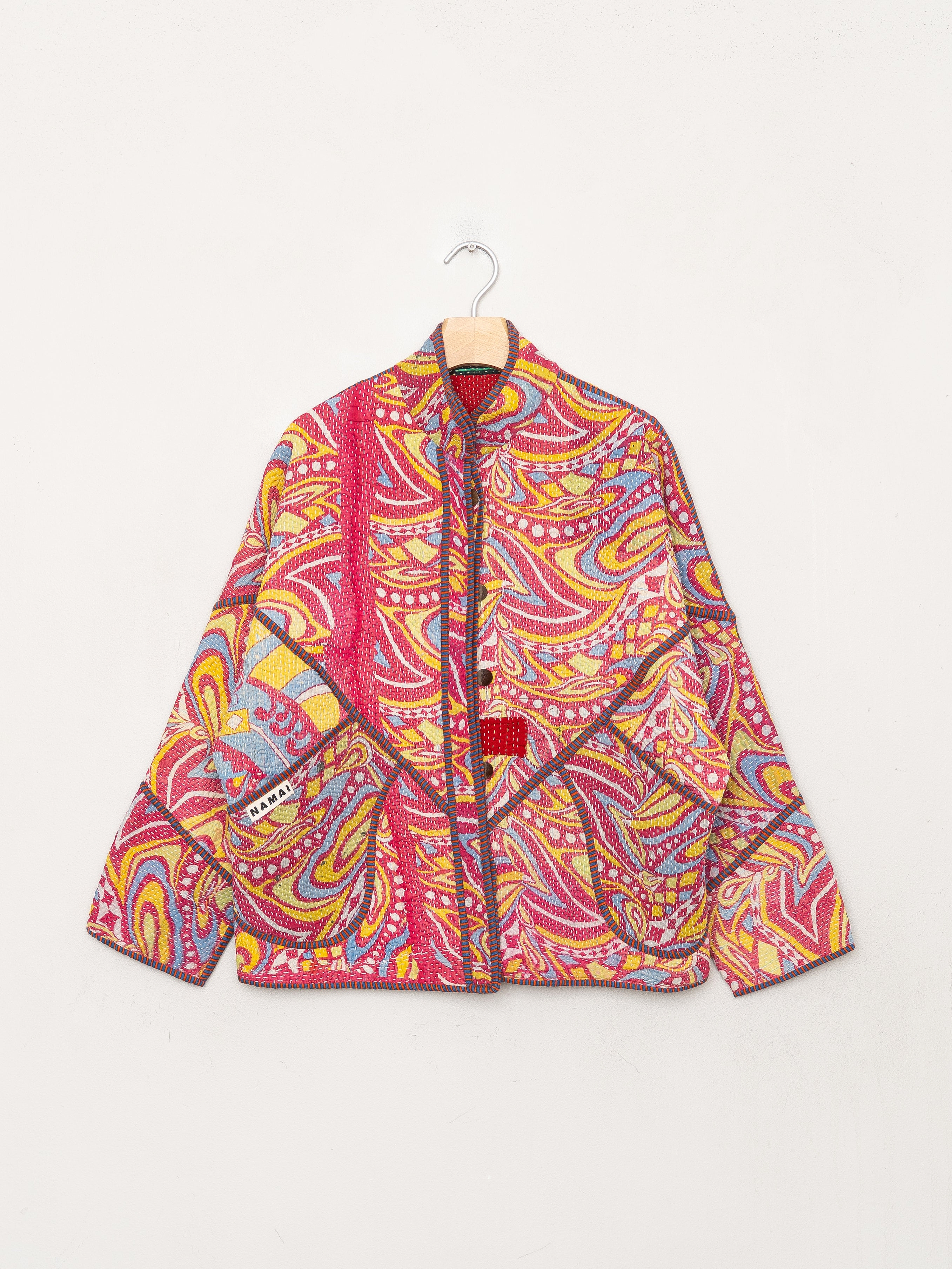The Ladhiya Petite Quilted Patchwork Kantha Jacket