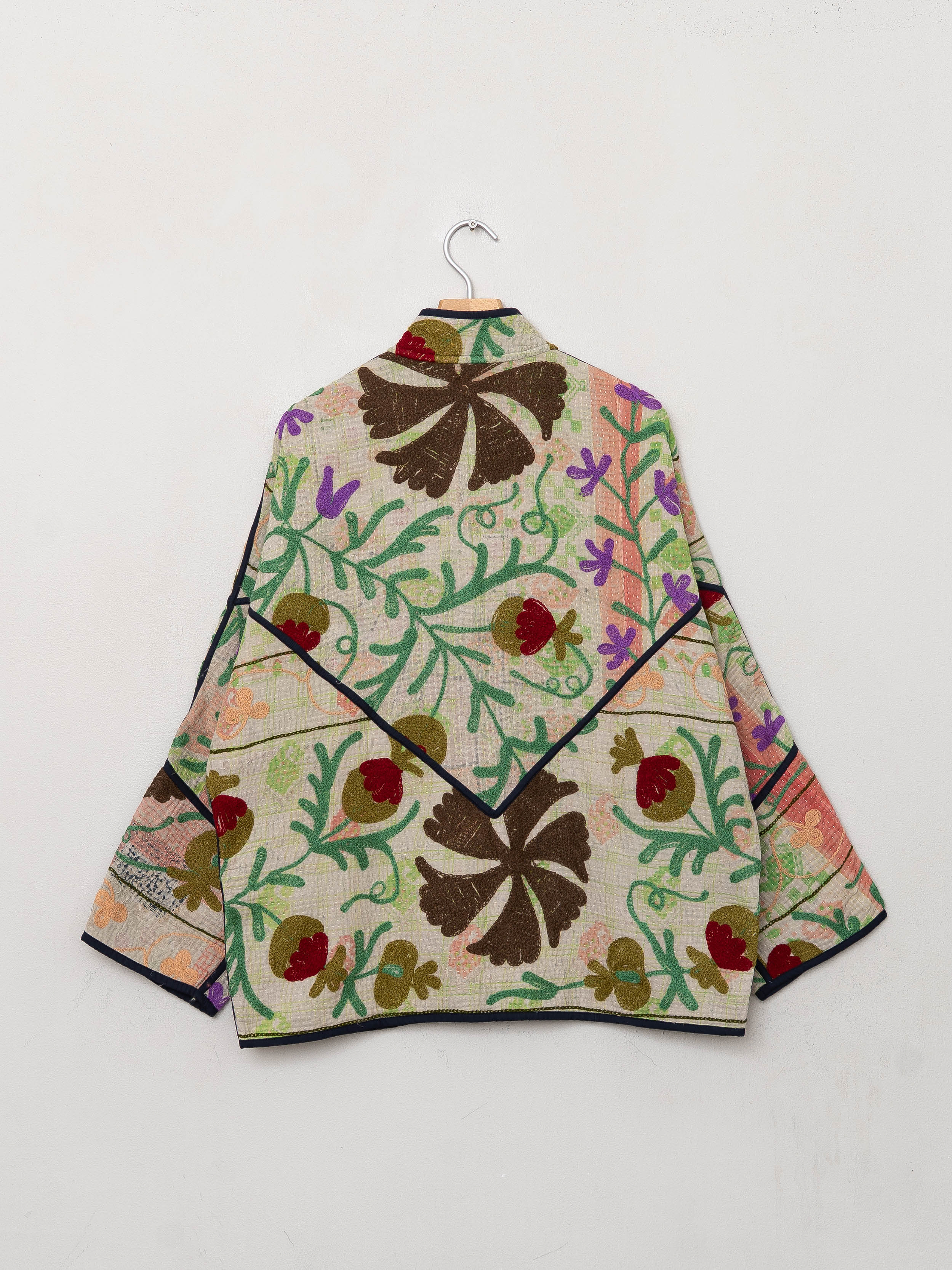 The Ladhiya Quilted Suzani Kantha Jacket