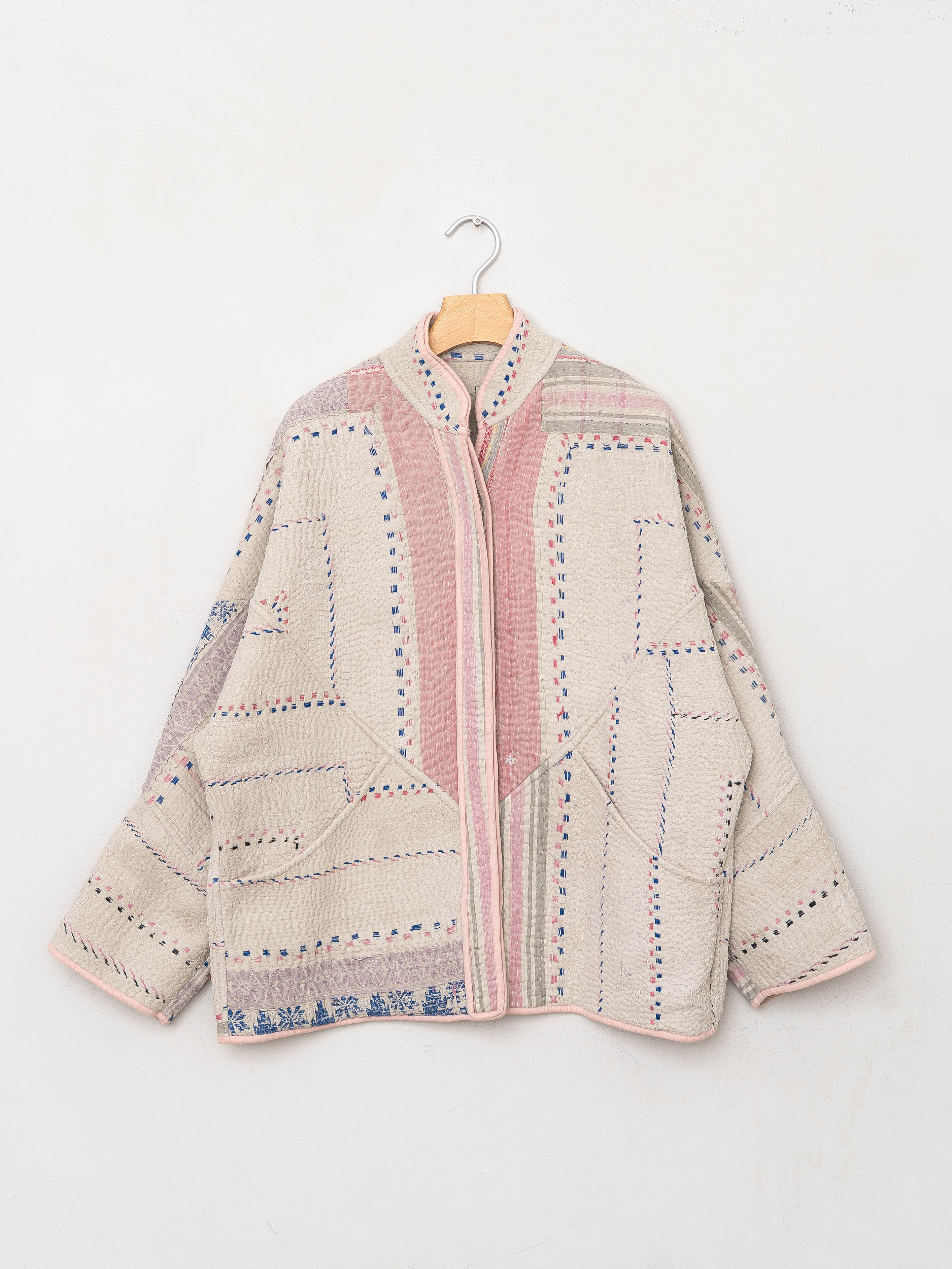 The Ladhiya Quilted Patchwork Kantha Jacket