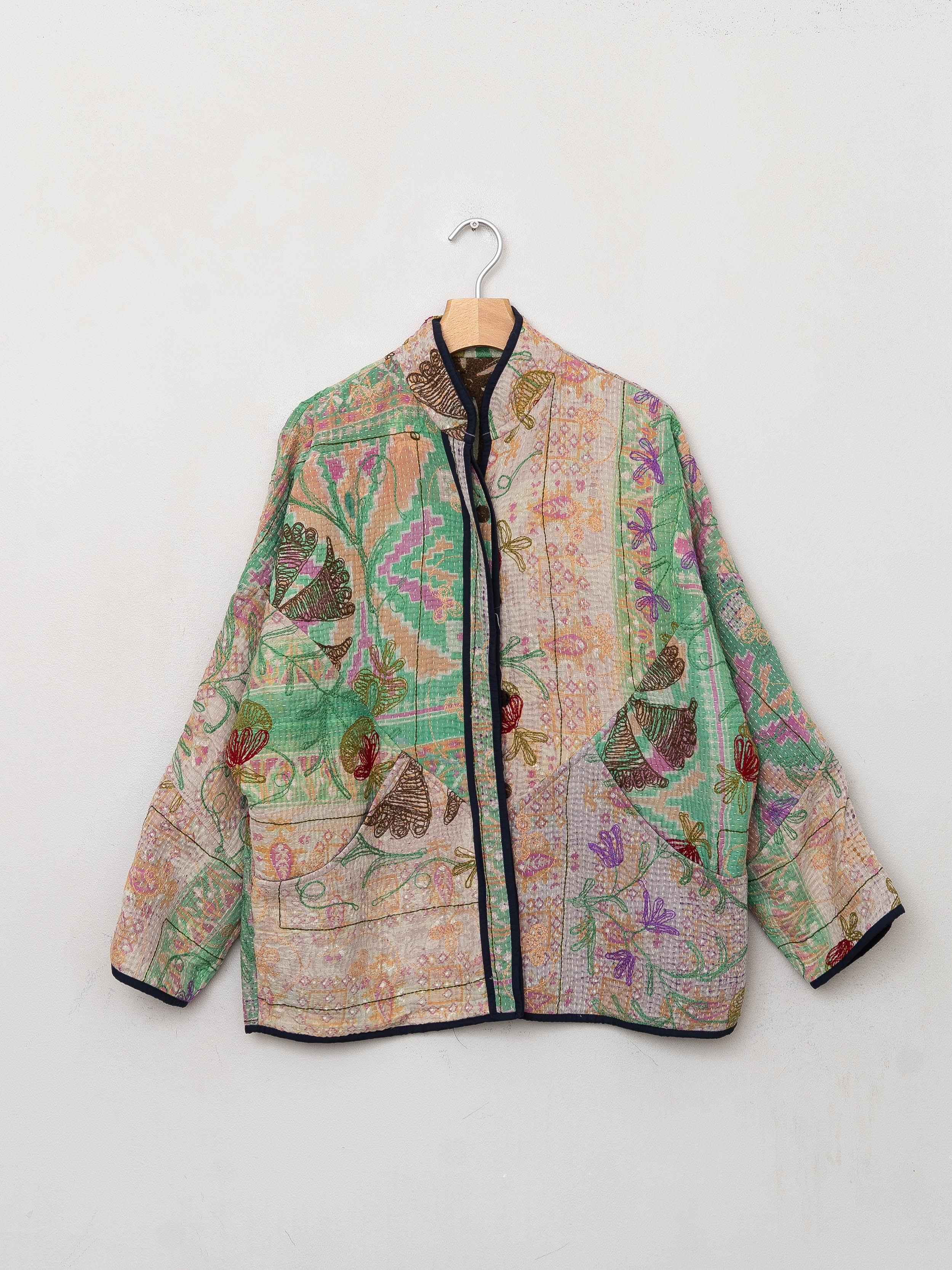 The Ladhiya Quilted Suzani Kantha Jacket