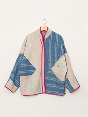 The Ladhiya Quilted Patchwork Kantha Jacket
